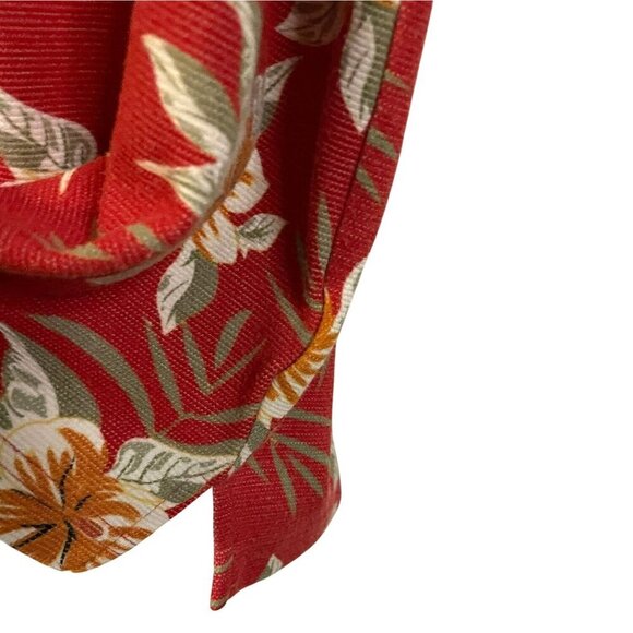 Kona Wind Men's Tropical Print 3-Button Golf Polo Short Sleeve Sz XXL Red Orange - Picture 5 of 11